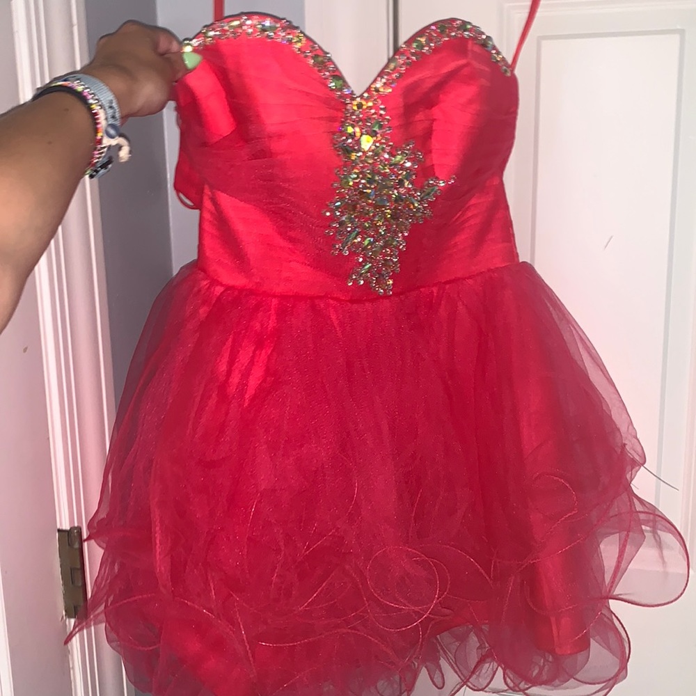 Hot pink homecoming dress